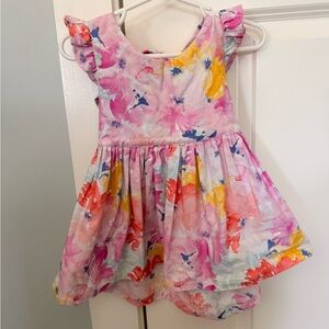 Floral Pink and Yellow Toddler Dress